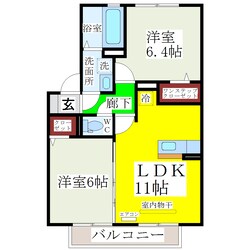 セジュール・アルジェントＡの物件間取画像